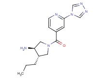 (3R*,4S*)-4-propyl-1-[2-(4H-1,2,4-triazol-4-yl)isonicotinoyl]pyrrolidin-3-amine