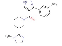 3-(1-methyl-1H-imidazol-2-yl)-1-{[3-(3-methylphenyl)-1H-pyrazol-4-yl]carbonyl}piperidine