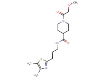 N-[3-(4,5-dimethyl-1,3-thiazol-2-yl)propyl]-1-(methoxyacetyl)-4-piperidinecarboxamide