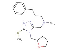 N-methyl-N-{[5-(methylthio)-4-(tetrahydro-2-furanylmethyl)-4H-1,2,4-triazol-3-yl]methyl}-3-phenyl-1-propanamine