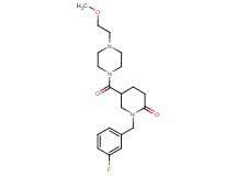 1-(3-fluorobenzyl)-5-{[4-(2-methoxyethyl)-1-piperazinyl]carbonyl}-2-piperidinone