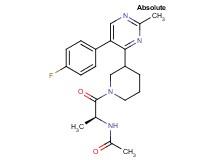 N-((1S)-2-{3-[5-(4-fluorophenyl)-2-methyl-4-pyrimidinyl]-1-piperidinyl}-1-methyl-2-oxoethyl)acetamide