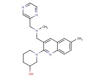 1-(6-methyl-3-{[methyl(2-pyrazinylmethyl)amino]methyl}-2-quinolinyl)-3-piperidinol