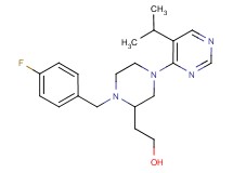 2-[1-(4-fluorobenzyl)-4-(5-isopropyl-4-pyrimidinyl)-2-piperazinyl]ethanol