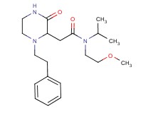 N-isopropyl-N-(2-methoxyethyl)-2-[3-oxo-1-(2-phenylethyl)-2-piperazinyl]acetamide