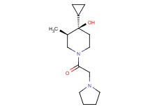 (3R*,4R*)-4-cyclopropyl-3-methyl-1-(1-pyrrolidinylacetyl)-4-piperidinol