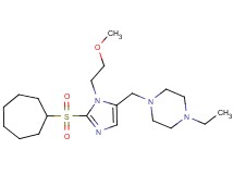 1-{[2-(cycloheptylsulfonyl)-1-(2-methoxyethyl)-1H-imidazol-5-yl]methyl}-4-ethylpiperazine