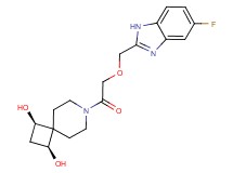 (1R*,3S*)-7-{[(5-fluoro-1H-benzimidazol-2-yl)methoxy]acetyl}-7-azaspiro[3.5]nonane-1,3-diol