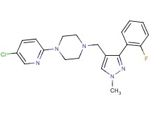 1-(5-chloro-2-pyridinyl)-4-{[3-(2-fluorophenyl)-1-methyl-1H-pyrazol-4-yl]methyl}piperazine