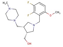 {(3R*,4S*)-1-(2,3-difluoro-6-methoxybenzyl)-4-[(4-methylpiperazin-1-yl)methyl]pyrrolidin-3-yl}methanol