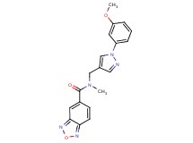 N-{[1-(3-methoxyphenyl)-1H-pyrazol-4-yl]methyl}-N-methyl-2,1,3-benzoxadiazole-5-carboxamide