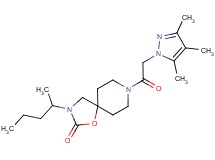 3-(1-methylbutyl)-8-[(3,4,5-trimethyl-1H-pyrazol-1-yl)acetyl]-1-oxa-3,8-diazaspiro[4.5]decan-2-one
