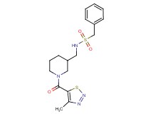 N-({1-[(4-methyl-1,2,3-thiadiazol-5-yl)carbonyl]-3-piperidinyl}methyl)-1-phenylmethanesulfonamide