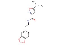 N-[2-(1,3-benzodioxol-5-yl)ethyl]-5-isopropyl-3-isoxazolecarboxamide