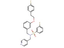 3-fluoro-N-{3-[2-(4-fluorophenyl)ethoxy]benzyl}-N-(4-pyridinylmethyl)benzenesulfonamide