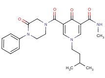 N-methyl-1-(3-methylbutyl)-4-oxo-5-[(3-oxo-4-phenyl-1-piperazinyl)carbonyl]-1,4-dihydro-3-pyridinecarboxamide