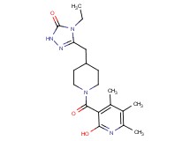 4-ethyl-5-({1-[(2-hydroxy-4,5,6-trimethyl-3-pyridinyl)carbonyl]-4-piperidinyl}methyl)-2,4-dihydro-3H-1,2,4-triazol-3-one