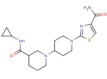 1'-[4-(aminocarbonyl)-1,3-thiazol-2-yl]-N-cyclopropyl-1,4'-bipiperidine-3-carboxamide
