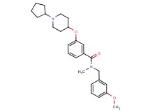 3-[(1-cyclopentyl-4-piperidinyl)oxy]-N-(3-methoxybenzyl)-N-methylbenzamide