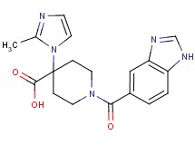 1-(1H-benzimidazol-5-ylcarbonyl)-4-(2-methyl-1H-imidazol-1-yl)piperidine-4-carboxylic acid