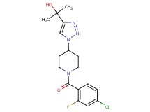 2-{1-[1-(4-chloro-2-fluorobenzoyl)piperidin-4-yl]-1H-1,2,3-triazol-4-yl}propan-2-ol