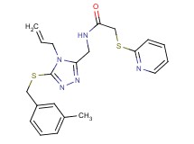N-({4-allyl-5-[(3-methylbenzyl)thio]-4H-1,2,4-triazol-3-yl}methyl)-2-(2-pyridinylthio)acetamide