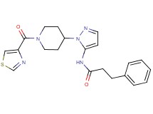 3-phenyl-N-{1-[1-(1,3-thiazol-4-ylcarbonyl)-4-piperidinyl]-1H-pyrazol-5-yl}propanamide