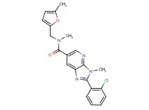 2-(2-chlorophenyl)-N,3-dimethyl-N-[(5-methyl-2-furyl)methyl]-3H-imidazo[4,5-b]pyridine-6-carboxamide