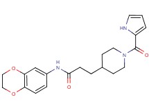 N-(2,3-dihydro-1,4-benzodioxin-6-yl)-3-[1-(1H-pyrrol-2-ylcarbonyl)piperidin-4-yl]propanamide