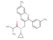 N-cyclopropyl-2-methyl-N-{[7-methyl-2-(3-methylphenyl)-3-quinolinyl]methyl}propanamide