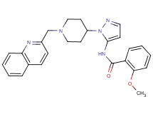 2-methoxy-N-{1-[1-(2-quinolinylmethyl)-4-piperidinyl]-1H-pyrazol-5-yl}benzamide