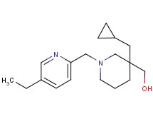 {3-(cyclopropylmethyl)-1-[(5-ethyl-2-pyridinyl)methyl]-3-piperidinyl}methanol