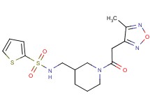 N-({1-[2-(4-methyl-1,2,5-oxadiazol-3-yl)acetyl]piperidin-3-yl}methyl)thiophene-2-sulfonamide