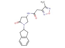 N-[1-(2,3-dihydro-1H-inden-2-yl)-5-oxo-3-pyrrolidinyl]-2-(4-methyl-1,2,5-oxadiazol-3-yl)acetamide