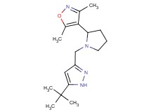 4-{1-[(5-tert-butyl-1H-pyrazol-3-yl)methyl]pyrrolidin-2-yl}-3,5-dimethylisoxazole