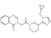 3-(2-{3-[1-(cyclopropylmethyl)-1H-imidazol-2-yl]piperidin-1-yl}-2-oxoethyl)quinazolin-4(3H)-one