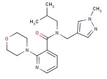 N-isobutyl-N-[(1-methyl-1H-pyrazol-4-yl)methyl]-2-morpholin-4-ylnicotinamide