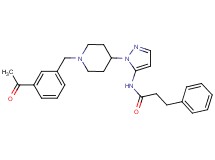 N-{1-[1-(3-acetylbenzyl)-4-piperidinyl]-1H-pyrazol-5-yl}-3-phenylpropanamide