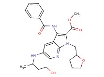 methyl 3-(benzoylamino)-5-[(3-hydroxy-1-methylpropyl)amino]-1-(tetrahydro-2-furanylmethyl)-1H-pyrrolo[2,3-b]pyridine-2-carboxylate