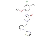 (1S*,4S*)-2-(4-chloro-2-methoxy-5-methylphenyl)-5-{[1-(1,3-thiazol-2-yl)-1H-pyrrol-2-yl]methyl}-2,5-diazabicyclo[2.2.1]heptan-3-one