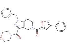 1-benzyl-3-(4-morpholinylcarbonyl)-5-[(3-phenyl-5-isoxazolyl)carbonyl]-4,5,6,7-tetrahydro-1H-pyrazolo[4,3-c]pyridine