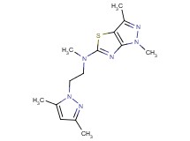 N-[2-(3,5-dimethyl-1H-pyrazol-1-yl)ethyl]-N,1,3-trimethyl-1H-pyrazolo[3,4-d][1,3]thiazol-5-amine