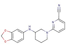 6-[3-(1,3-benzodioxol-5-ylamino)-1-piperidinyl]-2-pyridinecarbonitrile