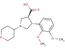 (3S*,4R*)-4-(2,3-dimethoxyphenyl)-1-(tetrahydro-2H-pyran-4-yl)pyrrolidine-3-carboxylic acid