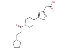 {5-[1-(3-cyclopentylpropanoyl)piperidin-4-yl]-1H-pyrazol-3-yl}acetic acid