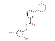 N-[(1,3-dimethyl-1H-pyrazol-5-yl)methyl]-3-piperidin-3-ylbenzamide