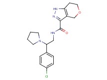 N-[2-(4-chlorophenyl)-2-pyrrolidin-1-ylethyl]-1,4,6,7-tetrahydropyrano[4,3-c]pyrazole-3-carboxamide