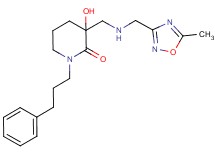 3-hydroxy-3-({[(5-methyl-1,2,4-oxadiazol-3-yl)methyl]amino}methyl)-1-(3-phenylpropyl)piperidin-2-one