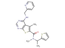 N,5-dimethyl-4-[(2-pyridinylmethyl)amino]-N-[1-(2-thienyl)ethyl]thieno[2,3-d]pyrimidine-6-carboxamide