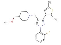 1-{[3-(2,5-dimethyl-3-thienyl)-1-(2-fluorophenyl)-1H-pyrazol-4-yl]methyl}-4-(methoxymethyl)piperidine